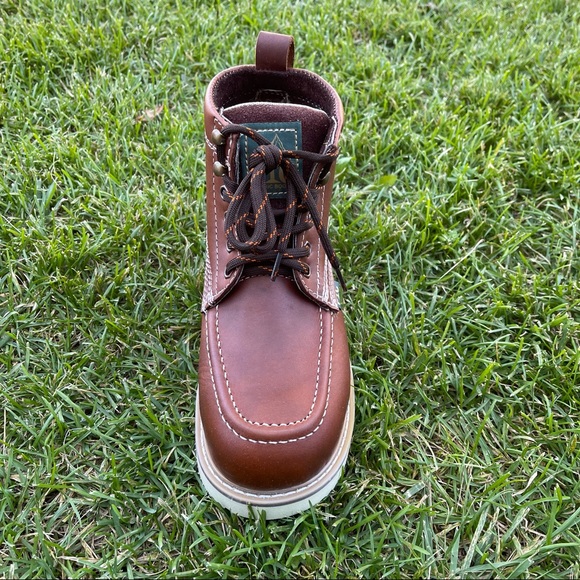 Men’s SEEL TOE Leather Work Boots Shedron lace-up Soft Comfy & lightweight 950 - Picture 4 of 5